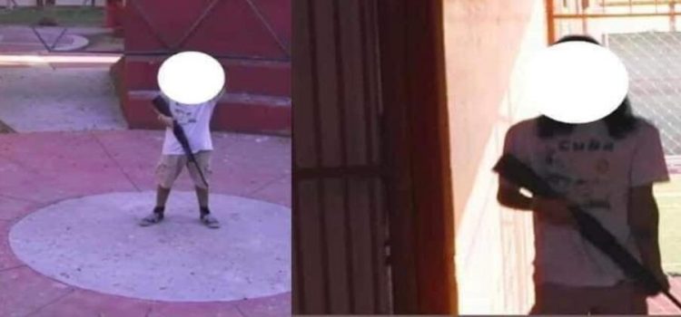 Imágenes han causado revuelo en redes sociales de un joven portando un arma de fuego en las instalaciones de la Universidad de Sonora