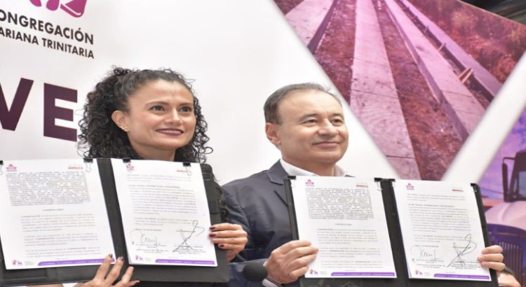 Gobierno de Sonora firma convenio con Congregación Mariana Trinitaria